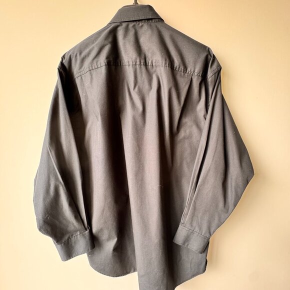 Christian Dior Chemise Cotton Blend Long Sleeve Button Down Shirt Black - Picture 6 of 8